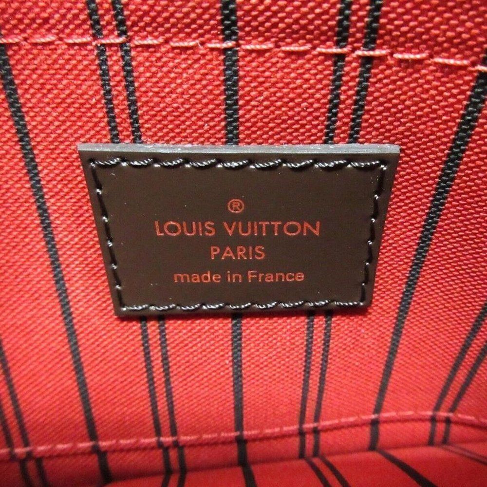 LOUIS VUITTON - Ebene Monogram Pouch Damier Neverfull Wristlet Clutch - Picture 5 of 5